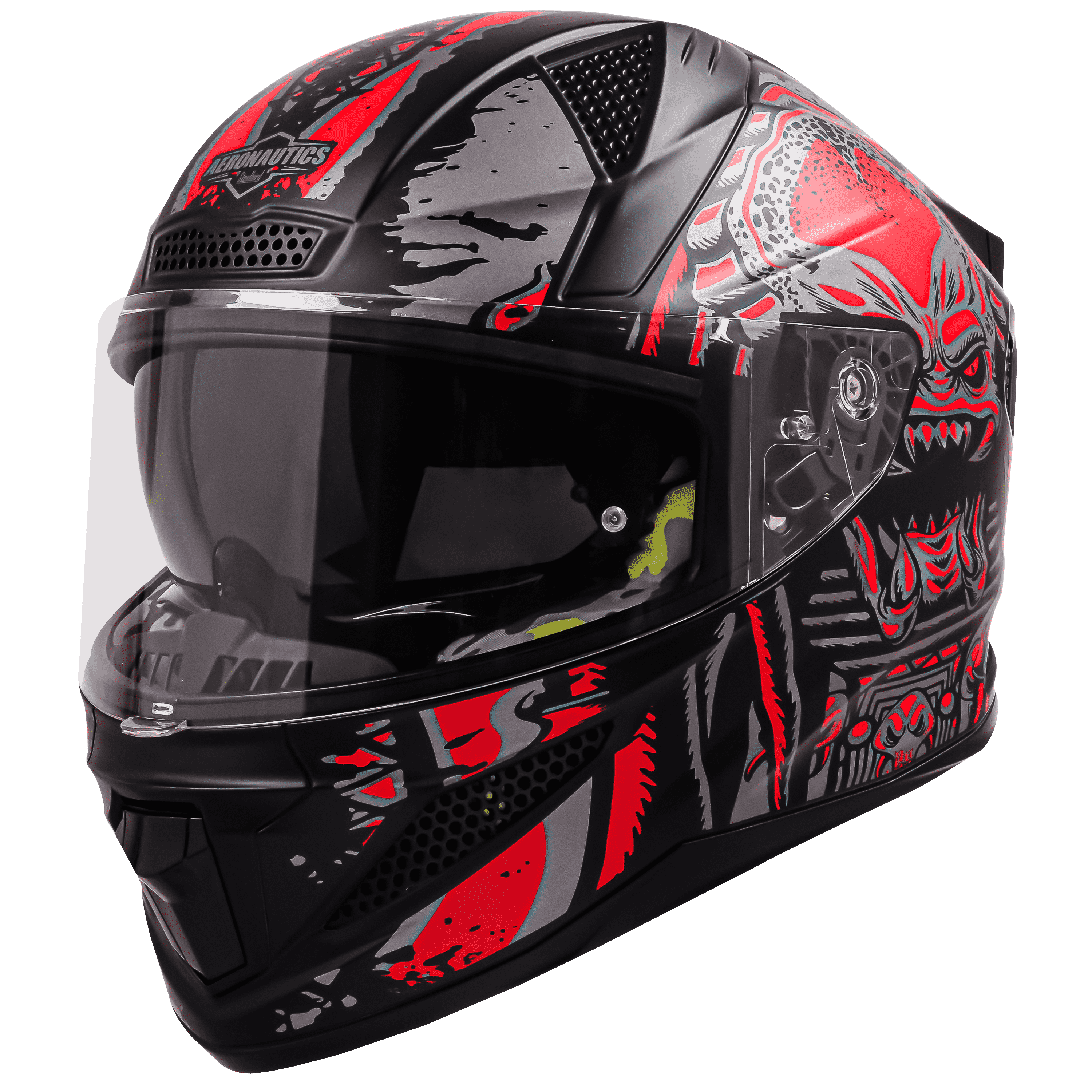 SBH-25 ISS PREDATOR GLOSSY BLACK WITH RED